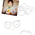 thumbnail image 2 of Irfora Gafas divertidas Gafas Paja Diseño loco Bricolaje Tonto Transparente Divertido Elegante Regalo de dibujos animados para niños Fiesta en casa Fesitival Holiday Irfora Ventosa, 2 of 7