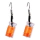 thumbnail image 1 of 1 Pair of Fashion Ear Drop Funny Fruit Ear Dangle Women Earrings Delicate Earbob Creative Dangler (Orange), 1 of 2