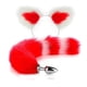 thumbnail image 1 of sm fun fox tail anal plug metal backyard plug suministros para adultos juguete artificial tail suit play silver little red tail white 2 bars + red ear white tip ShuxiuWang 1327537347255, 1 of 1