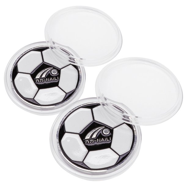 unidades de monedas de lanzamiento de fútbol, para árbitro de fútbol, para árbitro, juez, para lanzar monedas, para elegir un lado, para fútbol, portátil, para entrenamiento de fútbol