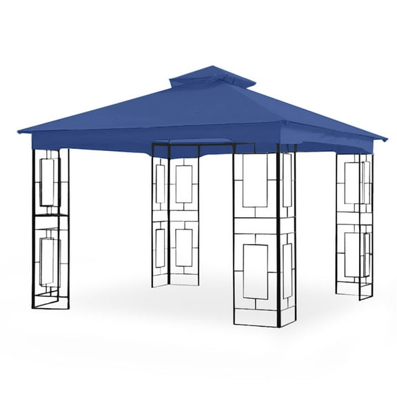 Garden Winds Replacement Canopy Top Cover for the Garden Treasures Geo Gazebo - True Navy