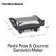 thumbnail image 2 of Sandwichera Hamilton Beach Gourmet Panini Press, 2 of 8
