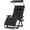 Black, variant on DKMOCO 26In Zero Gravity Chair with Canopy, Oversized Lounge Chair w/Removable Headrest&Cushion, Folding Patio Chairs Recliner for Indoor Outdoor, Black