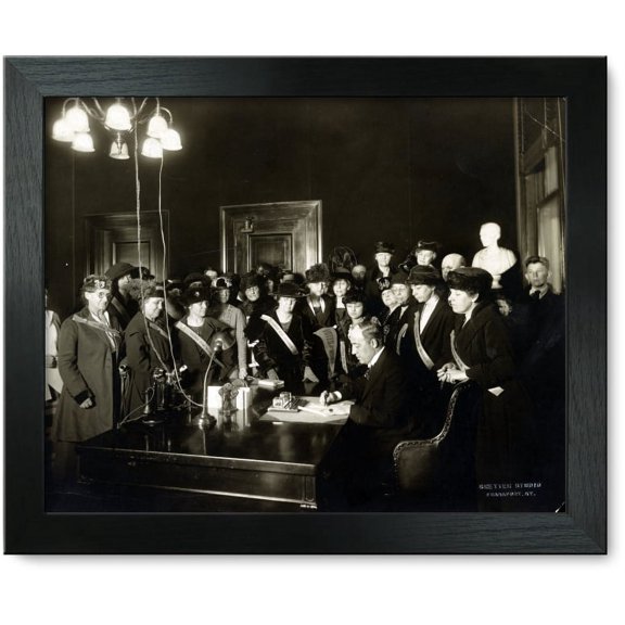 Framed Print: Governor Edwin P. Morrow Signing The Anthony Amendment--Ky. Was The