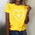 thumbnail image 4 of Hurxie Tshirts for Women V Neck Short Sleeve Summer Casual Basic Loose Tops Yellow M, 4 of 6