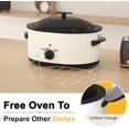 thumbnail image 5 of 8 QT Electric Roaster Oven with Self-Basting Lid, Turkey Roaster Oven with Defrost Warm Function, Removable Pan and Rack, Stainless Steel White, 5 of 7