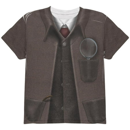 Halloween Sherlock Holmes Costume All Over Youth T Shirt