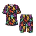 thumbnail image 1 of Balery Colorful Cats Conjunto de Pijama Infantil de Manga Corta con Estampado – Ropa de Dormir de Algodón Suave-X-Large, 1 of 6