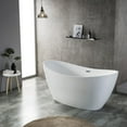 thumbnail image 5 of Eviva Bella 67" Glossy White Acrylic Slipper Freestanding Bathtub, 5 of 5