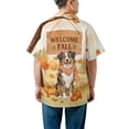 thumbnail image 5 of Welcome Fall Australian Shepherd Cozy Autumn Field Pumpkins Golden Leaves Hawaiian Shirt Breathable Summer Unisex Merch Aussie Dog Lover Gifts - 12013, 5 of 6