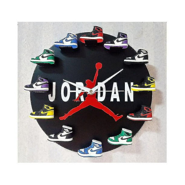 Reloj de pared Aj1 12 de 30cm para el hogar sala de estar dormitorio oficina cafeteria decoracion de Bar Jordan Cisea Walmart en linea