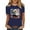 Navy, variant on Cotton Womens Tee Shirts Short Sleeve Fourth of July Womens Shirts Holiday Regular Eagle Blue Tunic Casual Tops
