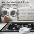 thumbnail image 5 of ODIKA 8'x10' Machine Washable Non-Slip Area Rug, Striking Monochrome Trellis Design High Traffic Rug, Black, 27022, 5 of 7