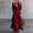 Wine, variant on Blmnix Woman Dress Fit & Flare Long Dresses Button Down Flowy Dress Dresses Maxi Green Collared 3/4 Sleeve Exterior Pocket Womens Dresses Summer L
