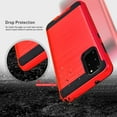 thumbnail image 5 of Samsung Galaxy S20 Phone Case, 2-Piece Style Hybrid Shockproof Hard Case Cover with Hybird Shockproof-Red, 5 of 6