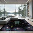 thumbnail image 2 of ODIKA 8'x10' Washable Area Rug Non-Shedding, Easy Care, Astronaut Galaxy Star Design With Cosmic Nebula Border Space Flowing Dynamic for King Size Bedroom Under Bed, Master Suite, 2 of 7
