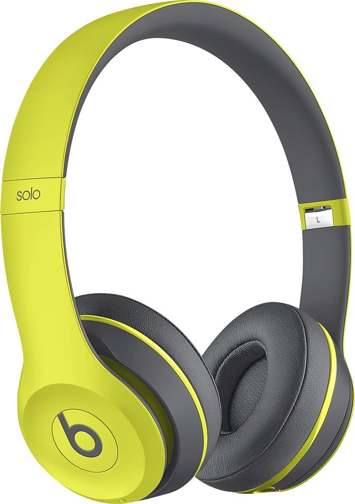 Beats by Dr. Dre Beats Solo 2 Wireless On Ear Headphones Shock Yellow -  Certified Refurbished