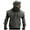 Gray, variant on Men's Medieval Knight Hoodie Jacket - Fleece Elbow Protection Drawstring Mask Hooded Sweatshirt for Halloween & Role-Play