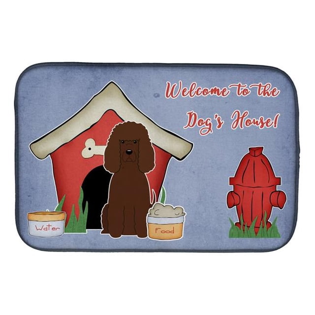 Carolines Treasures BB2817DDM Dog House Collection Irish Water Spaniel Dish Drying Mat