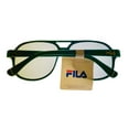thumbnail image 2 of Fila Matte Matte Green Mens Plastic Aviator Sunglass,  Flash Lens SF9339 B56G, 2 of 6
