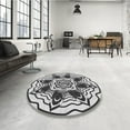thumbnail image 4 of Ahgly Company Machine Washable Indoor Round Transitional Gray Area Rugs, 8' Round, 4 of 7