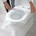 thumbnail image 2 of Funda de asiento de inodoro desechable de viaje impermeable adecuada para bebés, mujeres embarazadas y madres, envuelta individualmente, 2 of 4