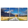 thumbnail image 2 of wall26 - 3 Piece Canvas Wall Art - Mountain Landscape with Road and Blue Sky, Otago, New Zealand - Modern Home Art Stretched and Framed Ready to Hang - 16"x24"x3 Panels, 2 of 4