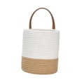 thumbnail image 2 of QSTDGVPW Hanging Braided Basket Vegetable Fruit Basket Elegant Decor Basket Wall Hanging White Linen Color, 2 of 9