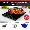 thumbnail image 2 of MÜELLERHOME RapidTherm Portable Induction Cooktop, 1800W Hot Plate Electric Stove Top Burner. 8 Temp Levels, Auto-Off & Pot Detection, LED Display, Child Lock, 4 Programs, Burners for Cooking, 2 of 5