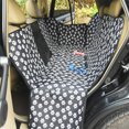 thumbnail image 2 of Funda para asiento de coche para perros y mascotas, doble Oxford, hamaca de viaje para mascotas, impermeable, alfombrilla protectora para asiento trasero, huellas de patas, 2 of 5