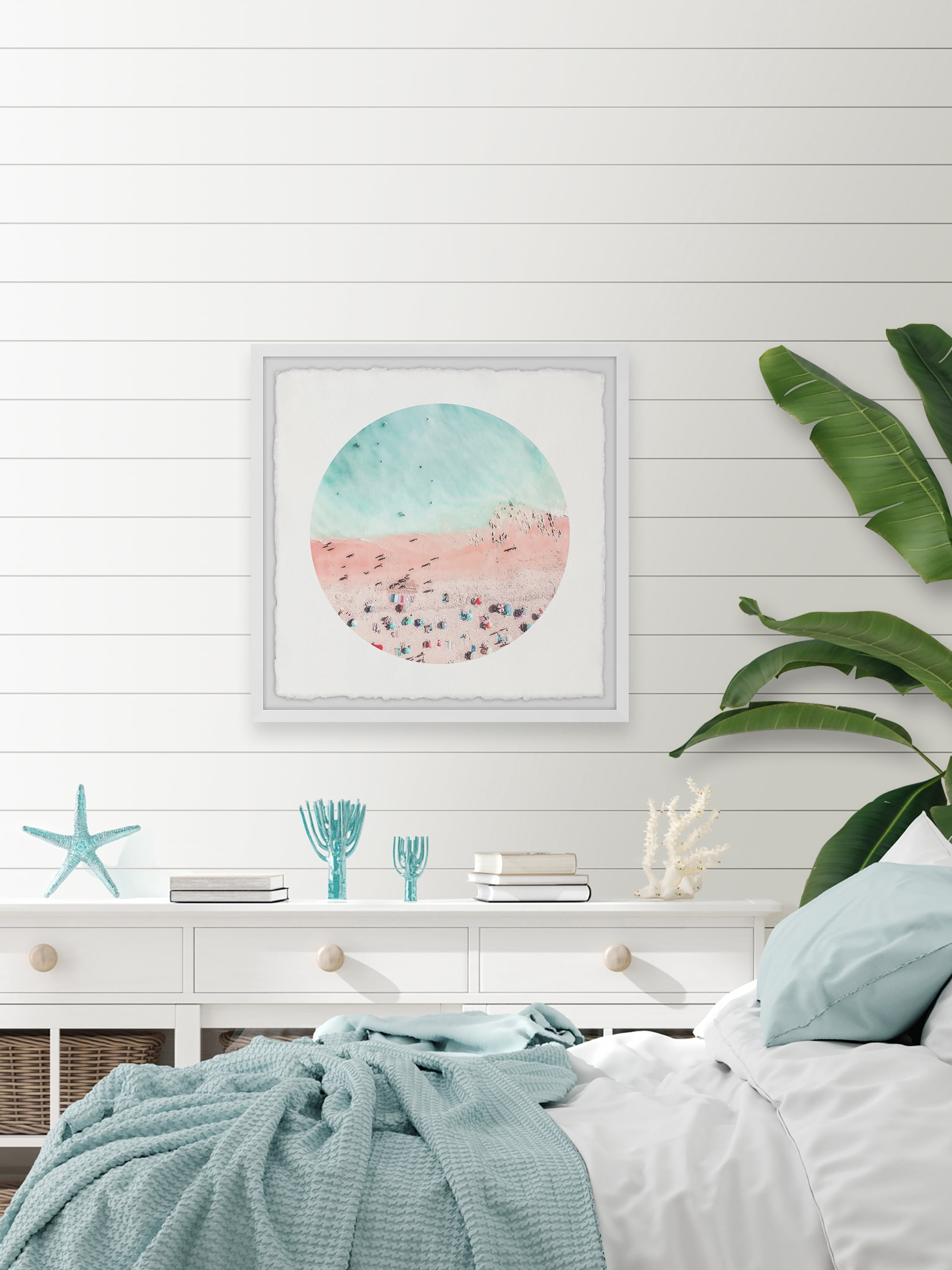Awesome Pink Sand 24 in x 24 in Framed Painting Art Prints, by Marmont Hill