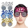 thumbnail image 1 of 4 gafas de plástico 2026: gafas de sol con purpurina para Año Nuevo 2026, gafas de graduación, accesorios para fotomatón., 1 of 8