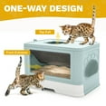 thumbnail image 4 of DEXTRUS Large Enclosed Cat Litter Box with Lid, Drawer Type, Easy to Clean, Includes Litter Scoop, Blue, 4 of 6