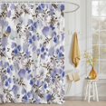 thumbnail image 3 of Shower Curtain Purple Floral Shower Curtains for Bathroom Decor, Waterproof Polyester Shower Curtain Set with Hooks, Small Stall Size 36" x 72" Watercolor Flowers, 3 of 9