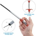 thumbnail image 3 of Drain Clog Remover Tool 35inch Sewer Cleaning Hook Stainless Steel & 3pcs 20inch PP Unclog Sink Blue Sewer Hair Drain Cleaner Tool Sink Unclogger for Toilet Bathtub Sewer, 3 of 5