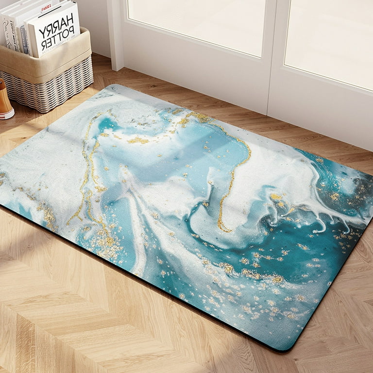 Roll Floor Bathroom Mat 2.7 ft. x 3.5 ft. Non-Slip Thermo-Treated