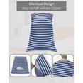 thumbnail image 7 of Dark Blue Striped Pillow Covers Queen Size 2 Pack, Modern Beige Geometric Country Soft Bed Throw Pillowcases Breathable Cooling Long Lumbar Body Pillow Sham Cover for Bed Sofa 20''x30'', 7 of 7