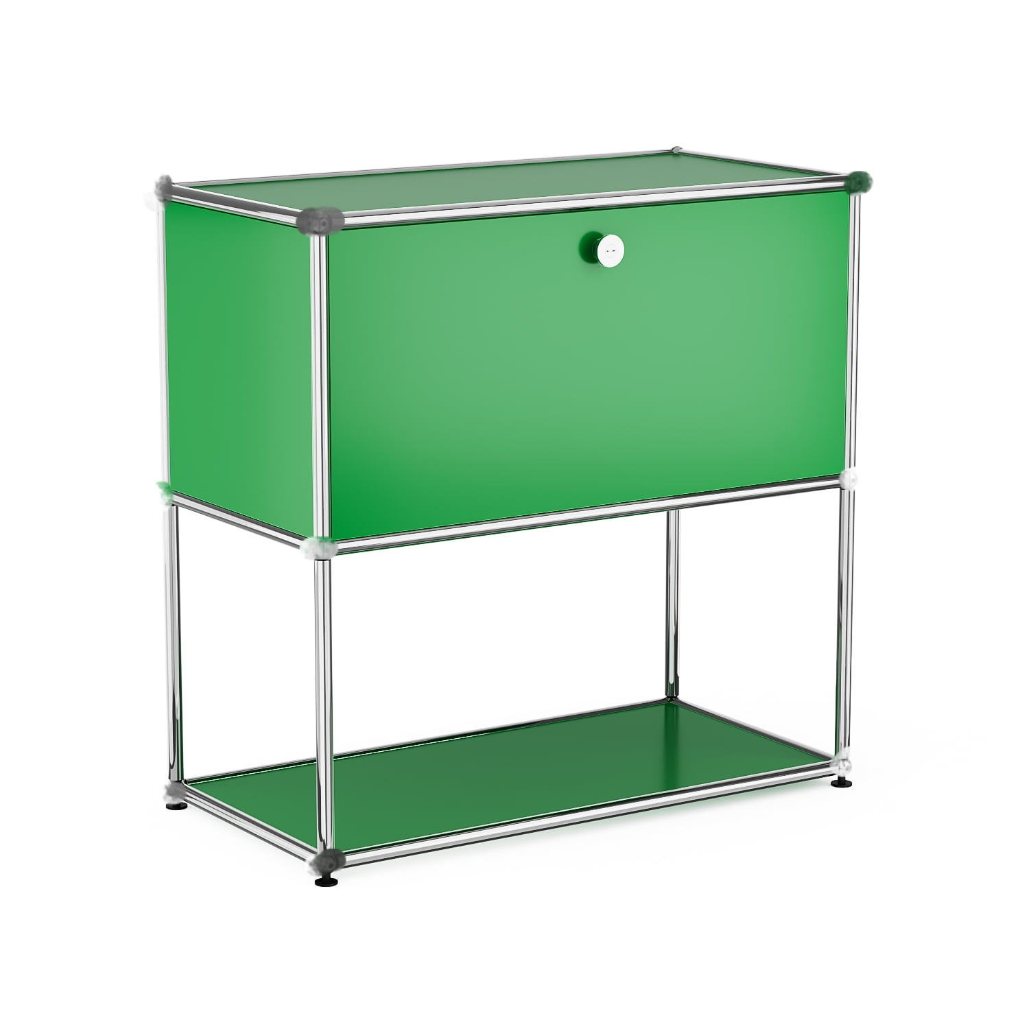 Modern Accent Cabinets with Door and Shelf,Freestanding Metal Storage Cabinet for Living Room,Green