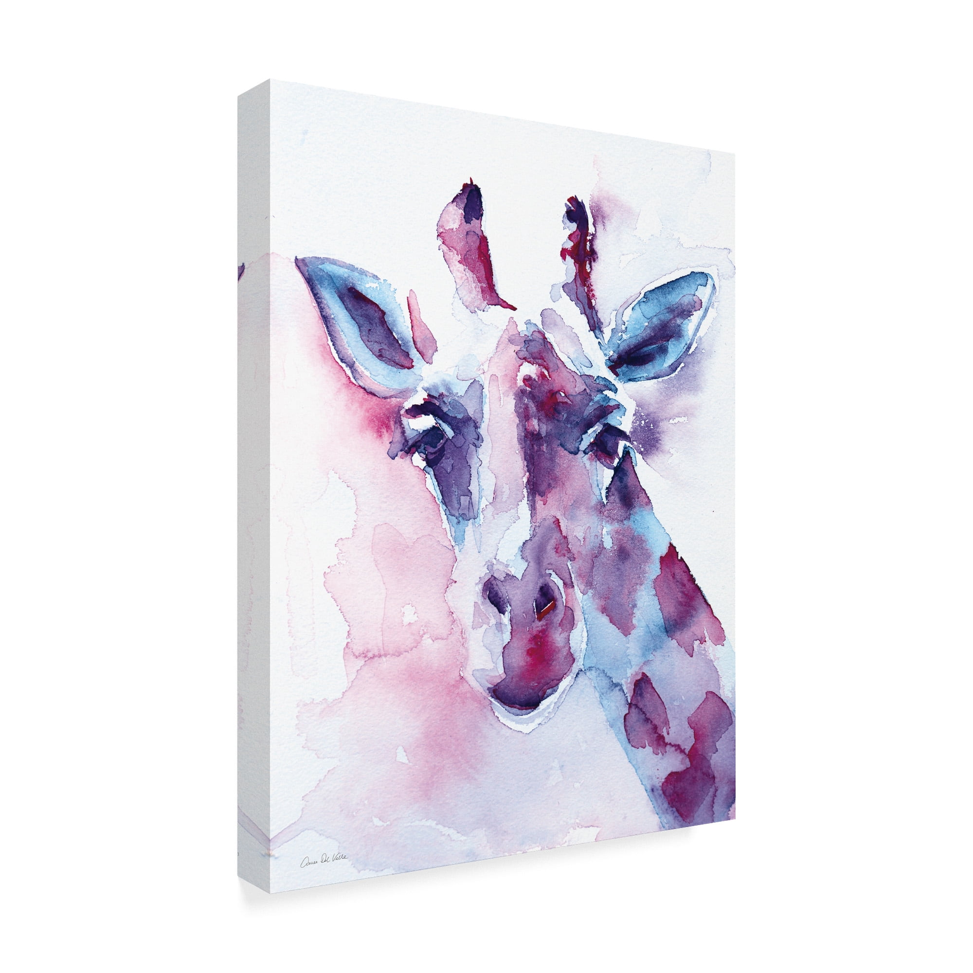 Trademark Fine Art 'Sweet Pea Giraffe' Canvas Art by Aimee Del Valle