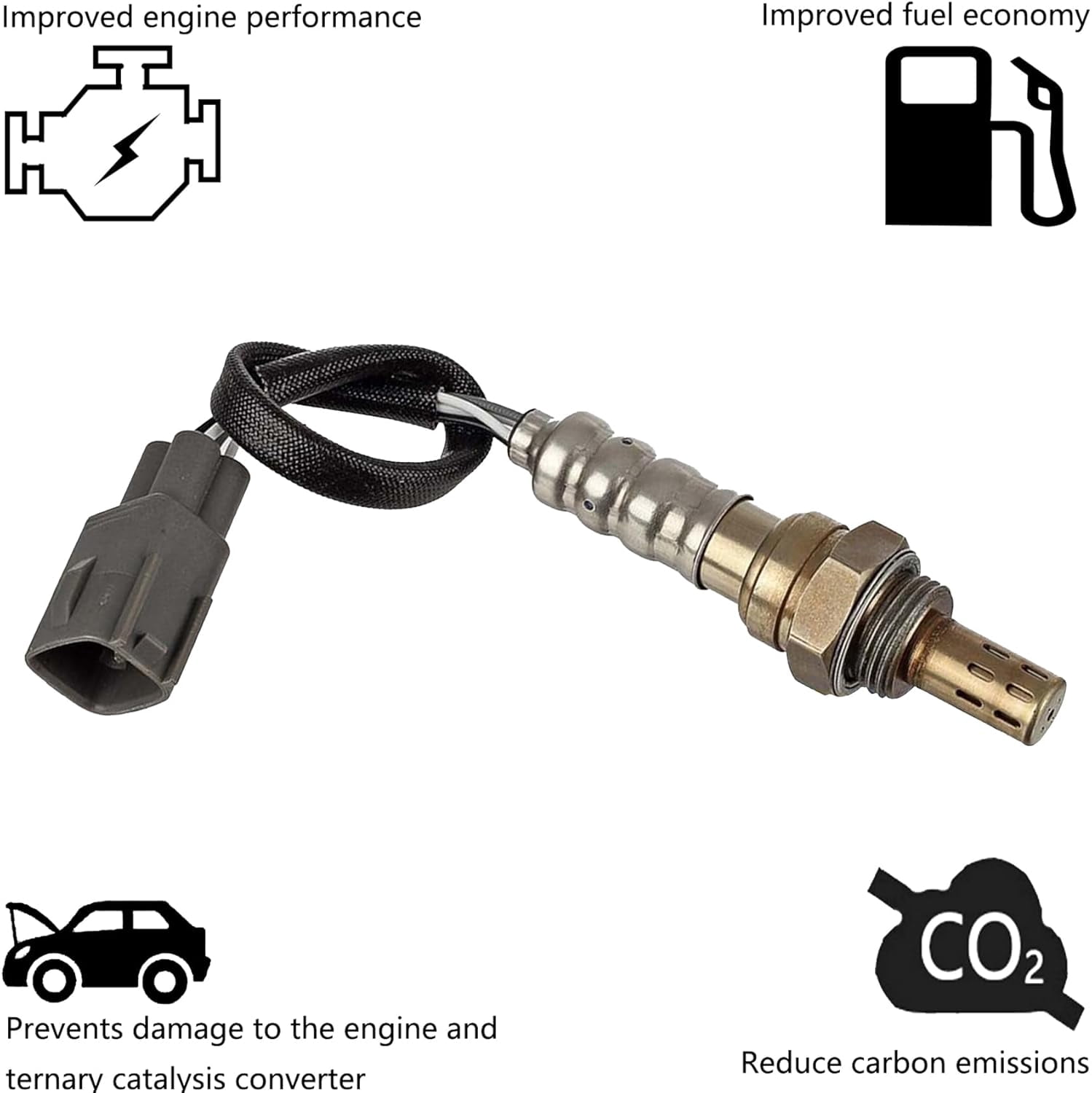 YWIM 234-4138 4 Wire Oxygen Sensor Fit for Toyot Land Cruiser Lexus LS430 O2 Sensor
