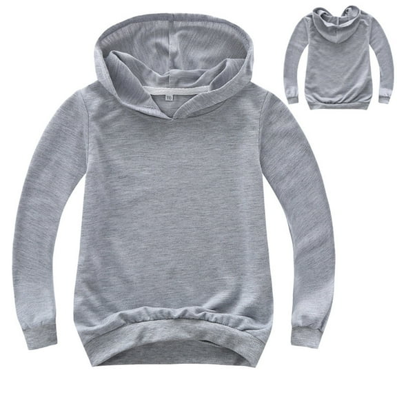 LIUYUNNN Kids Girls Hoodies Kids Pullover Grey Hoodie Casual Long Sleeve Sweatshirts Winter Clothes Girls Tops Size 9-10 Years Boys Girls Fall Outfits