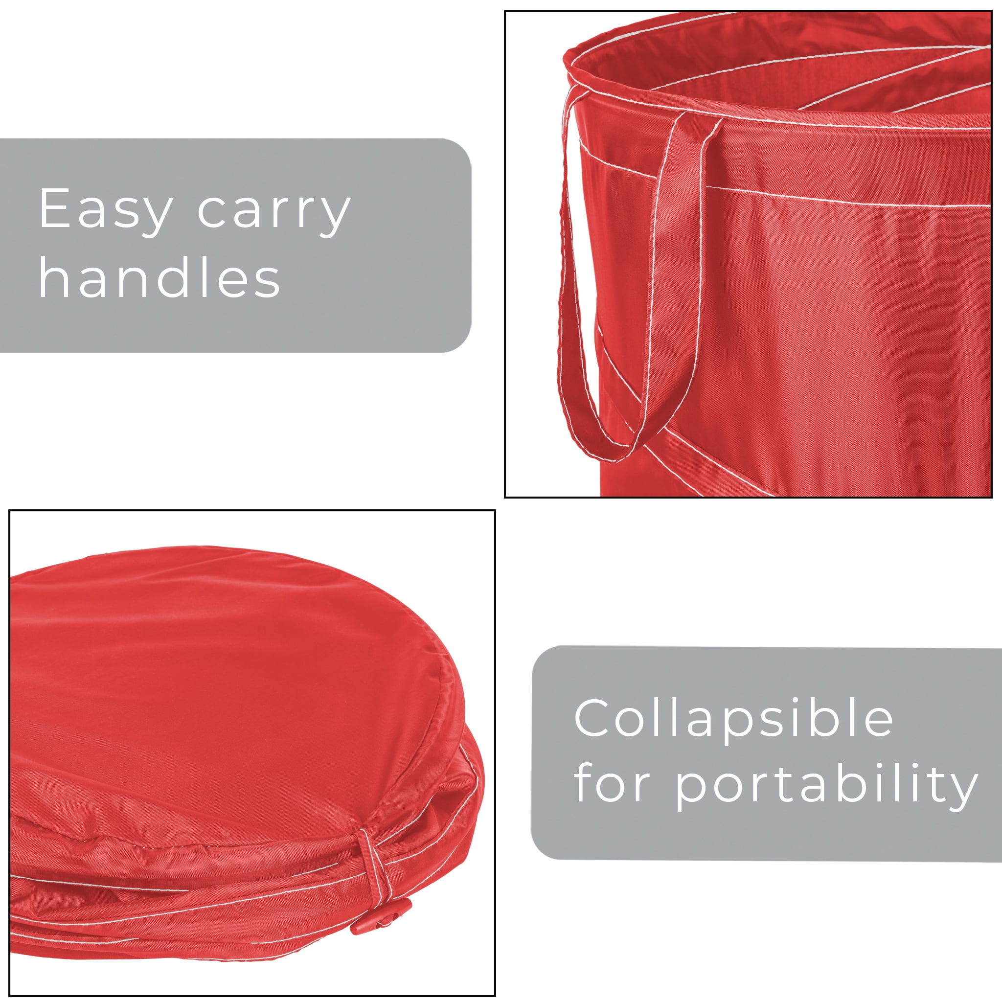Smart Design Pop-Up Spiral Laundry Hamper Bag - Collapsible - Dorm Room Essential - 15 x 25 inch - University of Georgia - Kids Clothes Basket Organizer - Black & Red - [Georgia Bulldogs]