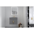 thumbnail image 5 of Castello USA Nile 24" Gray Wood Floating Vanity with Gray Top and Gold Trim, 5 of 10