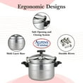thumbnail image 3 of Alpine Cuisine Pressure Cooker/canner Aluminum 5.2 Liters, Bakelite Handle Mirror Polishing, Super Safety Lock, Cook Delicious Food in Less Time, Easy to Open & Close, Suitable for All Kinds of Stoves, 3 of 8