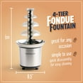 thumbnail image 2 of Nostalgia 4-Tier Chocolate Fondue Fountain with Stainless Steel Fondue Pot, 32 oz, 2 of 9
