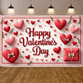 thumbnail image 5 of Red Roses Valentine's Day Banner Heart Shapes Love Display Romantic Gift Boxes Romantic Backdrop for Valentine's Party Romantic Date Indoor Decoration, 5 of 9