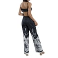 thumbnail image 4 of Mialoley Women Clothes Set, White Butterfly Printed Pattern Tops and Long Pants, 4 of 10