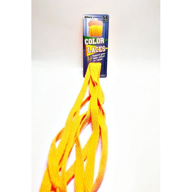 flat orange shoelaces
