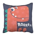 thumbnail image 1 of ABPHQTO Lindo dibujo de cabeza de dinosaurio universitario con insignia monstruo Super bebé auténtico hermoso funda de almohada 40x40 cm, 1 of 1