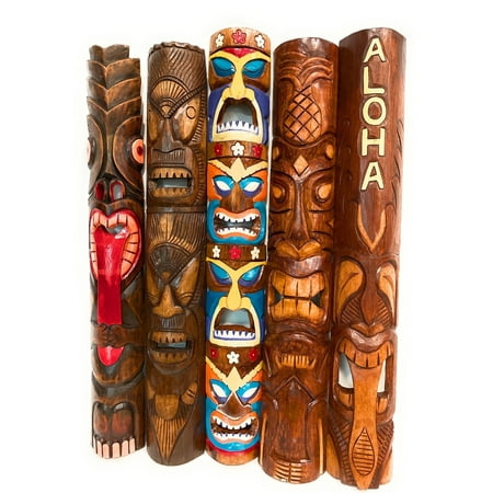 Set of 5 Tiki Masks 40